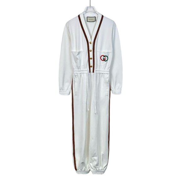 Gucci White Cardigan With Red & Green Trim - Picture 1 of 8